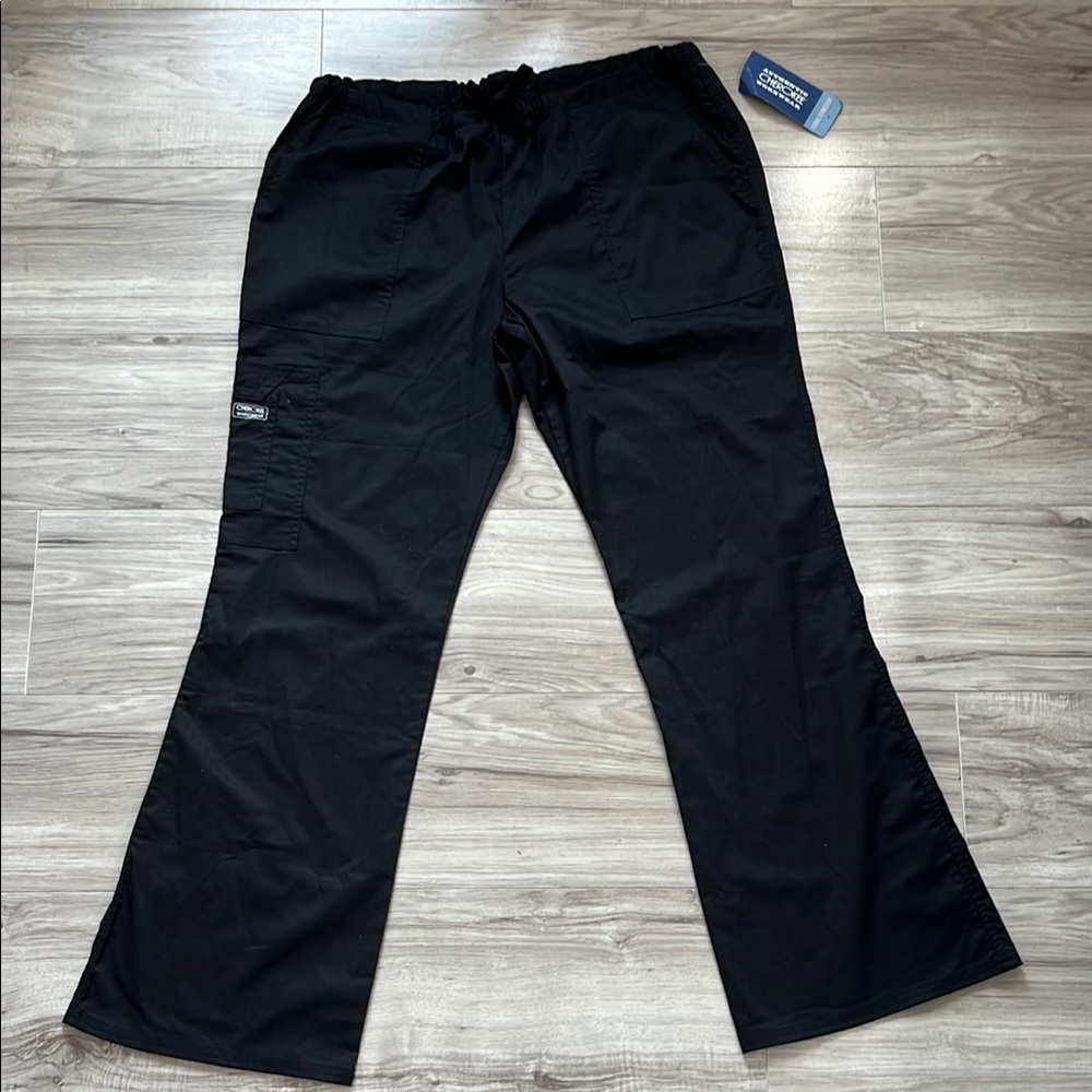 Cherokee Black Cargo Pants Cotton Blend